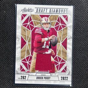 2024 Panini Absolute - Draft Diamonds Jersey Brock Purdy #DDJ-BPY (MEM)
